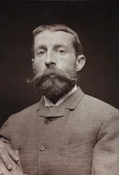 Umělecké a biografické album, 5. ročník, Salon 1885; portrét amerického umělce Edwina Lorda Weekse (1849-1903)