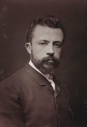 Umělecké a biografické album, 5. ročník, Salon 1885; portrét belgického malíře Évariste Carpentier (1845-1922)