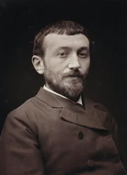 Umělecké a biografické album, 5. ročník, Salon 1885; portrét francouzského malíře Alfred-Henri Bramtot (1852-1894)