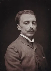 Umělecké a biografické album, 5. ročník, Salon 1885; portrét francouzského malíře Alfreda Paula Marie de Richemont (1857-1911)
