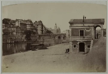 Celní pavilon, přístav Hôtel-de-Ville a ostrov Île de la Cité s Conciergerií, 4. obvod, Paříž.