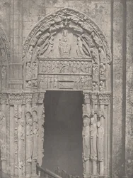 Katedrála v Chartres, West Side, Right Side Door, XII. století..., c. 1857.