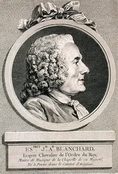 Esprit Joseph Antoine Blanchard (1696-1770) vyrytý Augustinem de Saint-Aubin (1736-1807) 1767 (rytina)