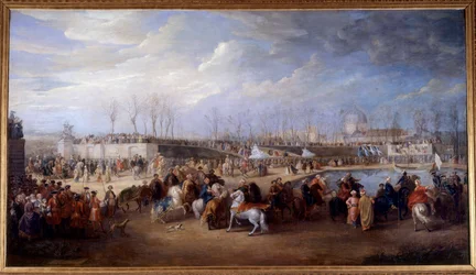 Přijetí Mehemeta Effendiho tureckého velvyslance u velkého sultána Achmeta králem Ludvíkem XV. dne 21. března 1721 v Tuileries Peinture de Charles Parrocel