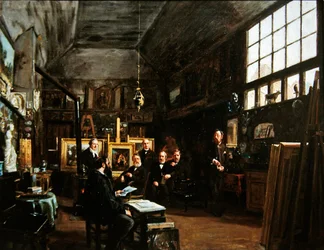 Zasedání představenstva Artéské společnosti přátel umění po roce 1874