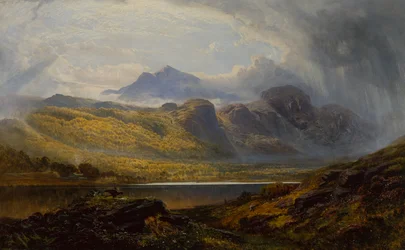 Llyn Crafnant, Moel Siabed v dálce, Severní Wales