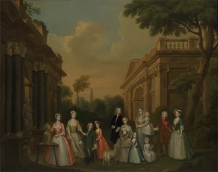 The Finch Family, cca 1732 (olej na plátně)