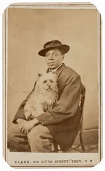 Portrét muže a psa,c. 1860 (foto)