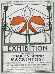 Plakát: The Scottish Musical Review, reprodukce z roku 1953 po originálu z roku 1896 (barevná litografie)
