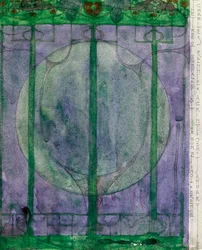 Strom osobního snažení, Charles Rennie Mackintosh (1868-1928), tužka a akvarel na papíře, 32x25 cm