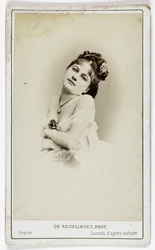 Portrét herečky Henriette Victoire Drouard (1851-1923).