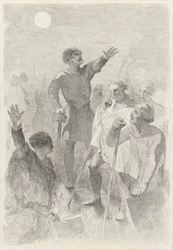 Wilfried obklopený svými válečníky