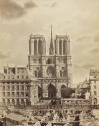 Notre Dame de Paris, počátek 60. let 19. století.