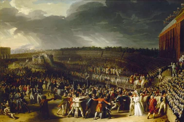 Festival federace na Champ de Mars dne 14. července 1790, 1792.