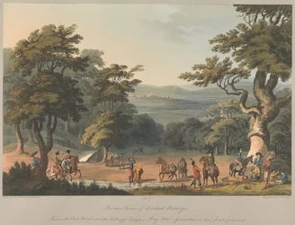 Č. 7 Vzdálený pohled na Cuidad Rodrigo z dubového lesa poblíž vesnice Espeja, březen 1811