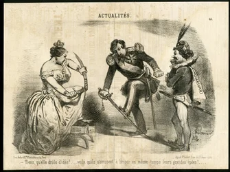Ilustrace Charles Vernier (? -1887) v Le Charivari