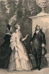 Královna Marie Antoinetta a Mirabeau, c1832.