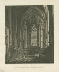 Interiér katedrály Lichfield - Lady Chapel: rytina akvatinty, nd [c 1813] (tisk)