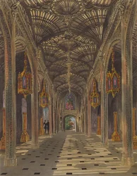Oranžerie, Carlton House, z knihy "The History of the Royal Residences" od Williama Henryho Pynea (1769-1843), kterou vyryl Thomas Sutherland (nar. 1785), vydáno 1819.