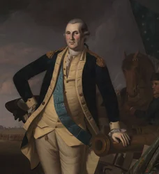 George Washington v bitvě o Princeton, kolem roku 1779 (olej na plátně)