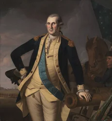 George Washington v bitvě o Princeton, c. 1779.