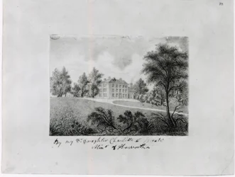 The Roe Head School, c.1831-32 (conte on paper)