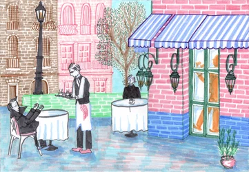 Kavárna, 2017 (štětce)