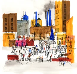 Coming from the Mill, 2014 (akryl a inkoust)