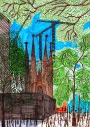 Sagrada Familia, 2017 (štětce)
