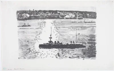 Francouzský křižník (litho)