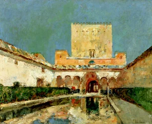 Alhambra, Granada, Španělsko, c1883 (olej na plátně)
