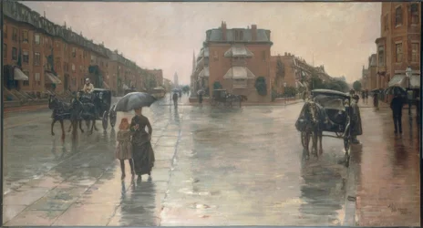 Deštivý den v Bostonu, 1885