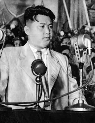 Portrét Kim Ir-sena, prezidenta Korejské lidově demokratické republiky