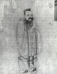 Konfucius (inkoust na papíře)