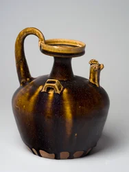 Hu s dekorem kuřecí hlavy, Eastern Jin, 317-420 (glazované nádobí)