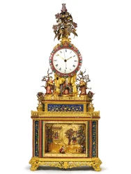 Císařské úderné, hudební a automatické hodiny "Daoist Immortal", dílny Guangzhou, období Qianlong, 1736-95