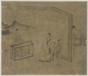 Poslech citer, dynastie Ming nebo Qing