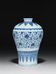 Váza ve stylu Ming, Meiping, malovaná ve stylu 15. století
