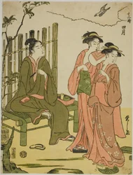 Čtvrtý měsíc (Shigatsu), ze série "Dvanáct měsíců (Juni toki)"