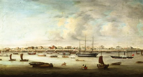 Čínská rybářská plavidla, Shanghai, c.1857