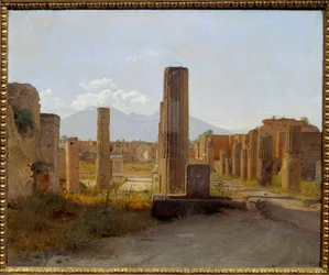 Pompejské fórum. Obraz Christen Kobke (1810-1848)