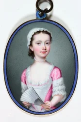 Lady Henrietta Cavendish Bentinck, pozdější hraběnka ze Stamfordu, 1741 (smalt)