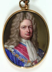 Robert Harley 1. hrabě z Oxfordu a Mortimer, 1716 (smalt)