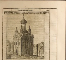 Katedrála v moskevském Kremlu Ilustrace z cest k velkému vévodovi z Muscovy a příbuzným