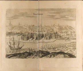 Ilustrace Nižnij Novgorod z Cesty k velkému vévodovi z Muscovy a králi Persie od
