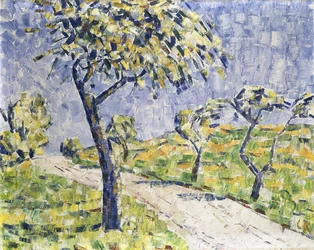 Podzimní krajina; Herbstlandschaft, kolem roku 1907 (olej na plátně)