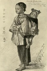 Bo-Kam a So-Ne - Čínské dívky, Hong Kong, 1898.