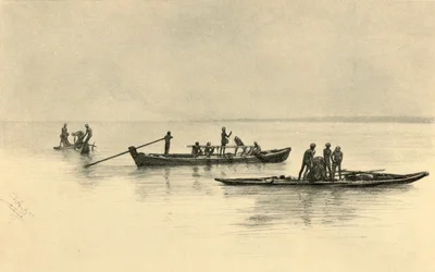 Rybářské lodě, Cejlon, 1898.