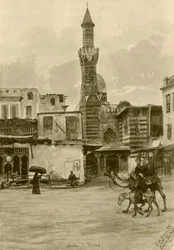 Mešita, Boulaq, Káhira, Egypt, 1898.