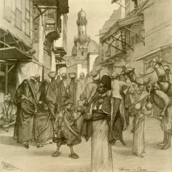 Ulice v Káhiře, 1898.